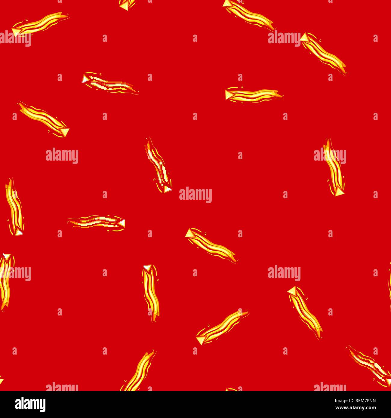 seamless pattern shot projectile game cartoon vector Stock Vector