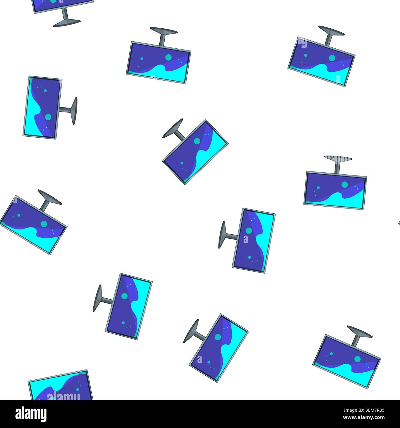 pattern desktop monitor pc cartoon vector Stock Vector