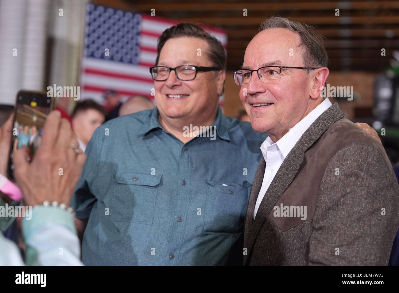 Rep. Tom Tiffany, R-Wis., right, who is running for Wisconsin governor ...