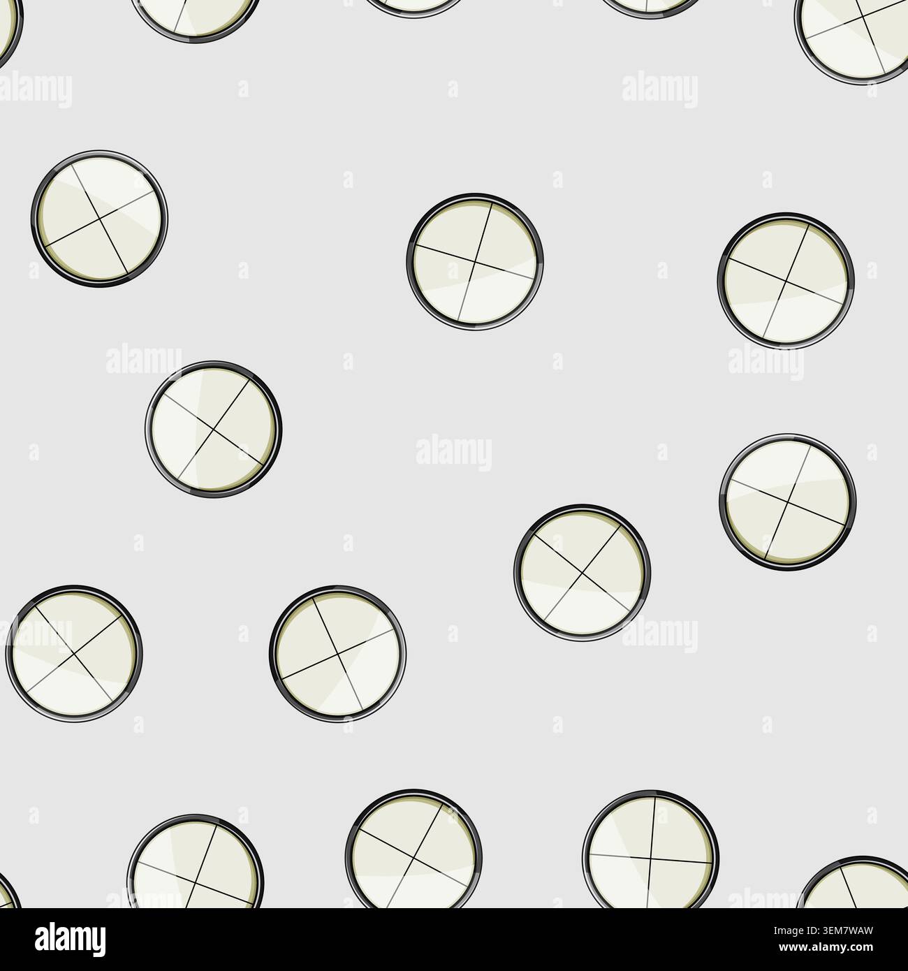 seamless pattern cross scope sniper cartoon vector Stock Vector
