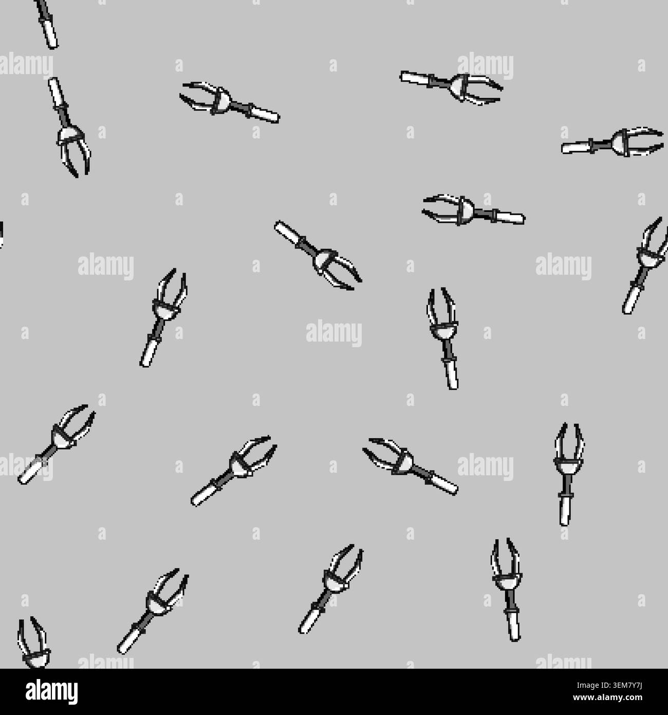 seamless pattern doll claw machine cartoon vector Stock Vector