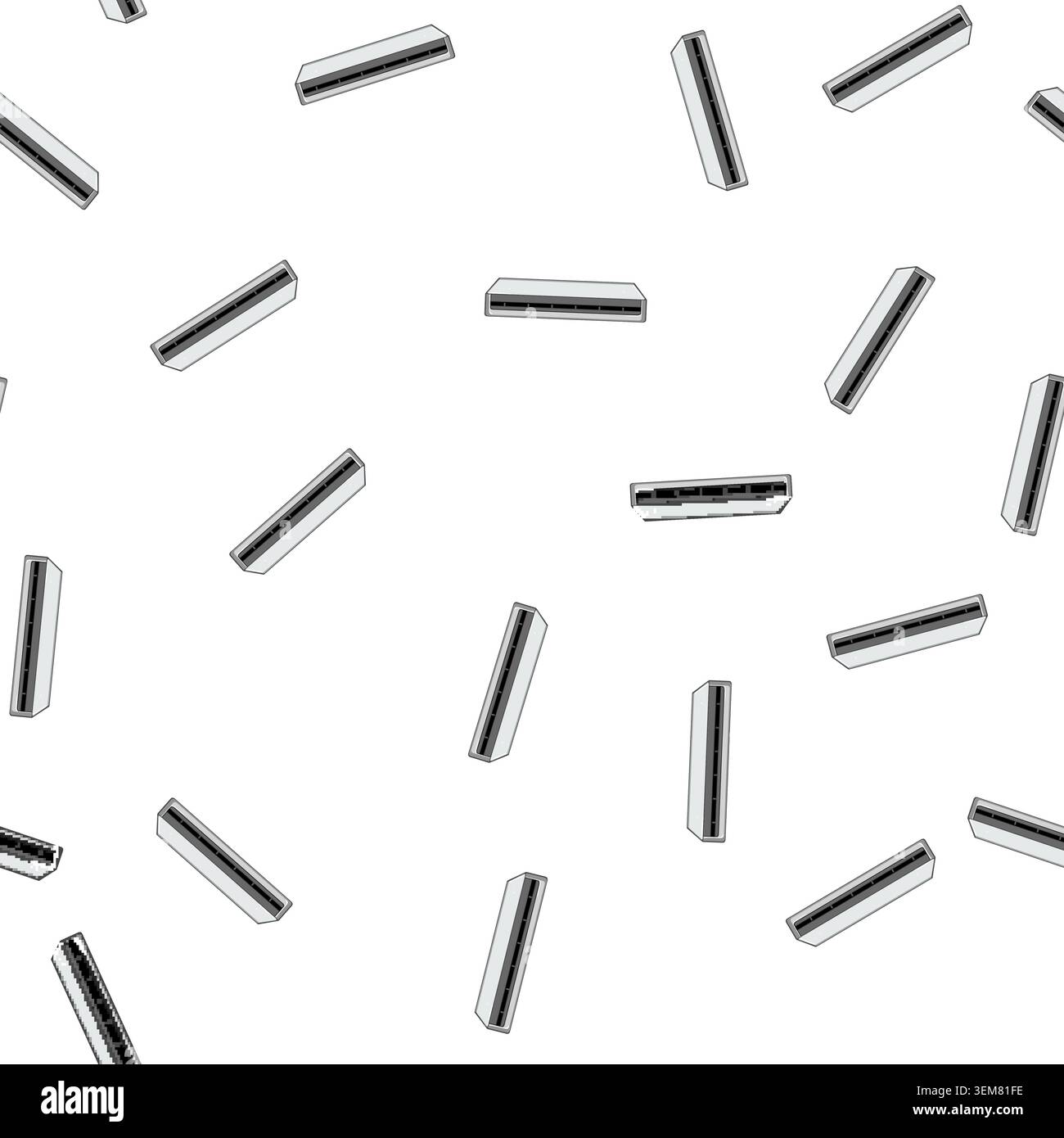 pattern fax scanner document cartoon vector Stock Vector
