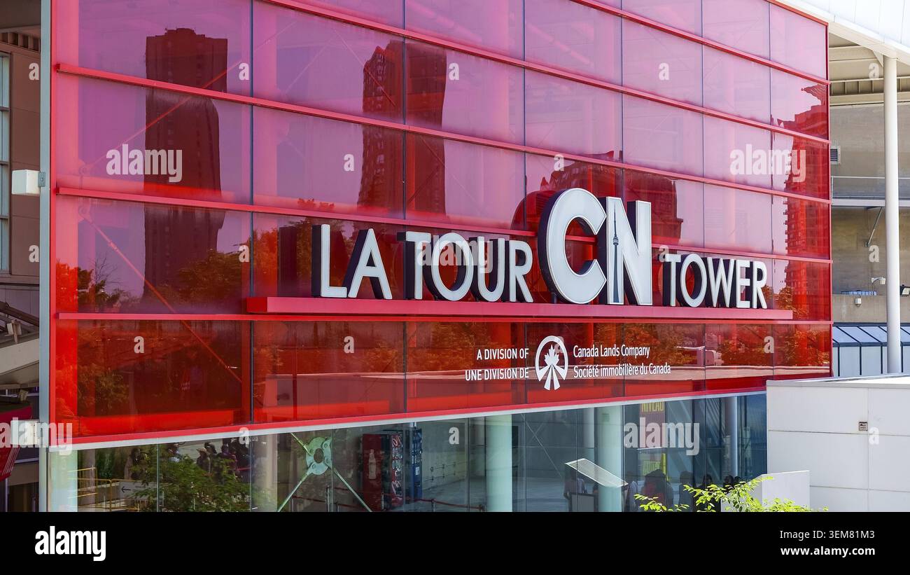 Toronto ON, Canada - July 04, 2022: Entrance to CN Tower in Toronto ...