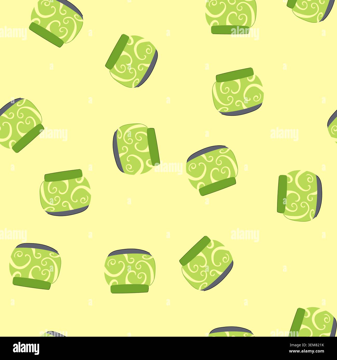 seamless pattern burial urn ashes cartoon vector Stock Vector