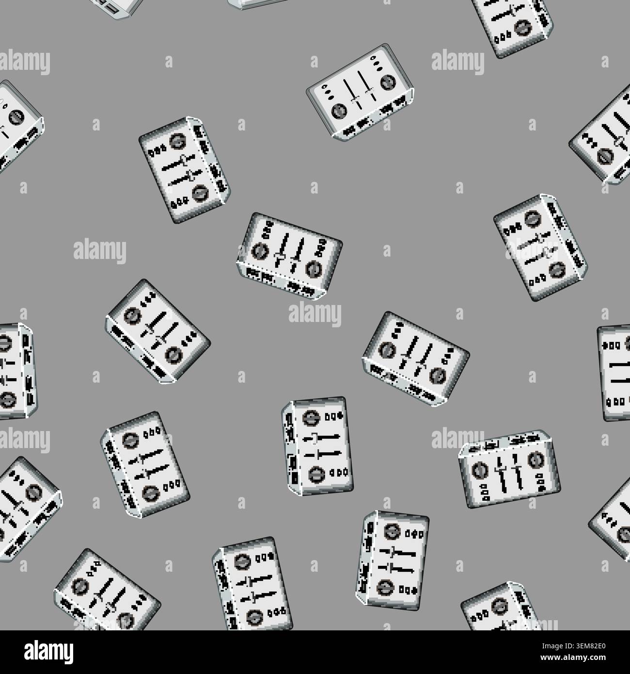 seamless pattern food toaster bread cartoon vector Stock Vector