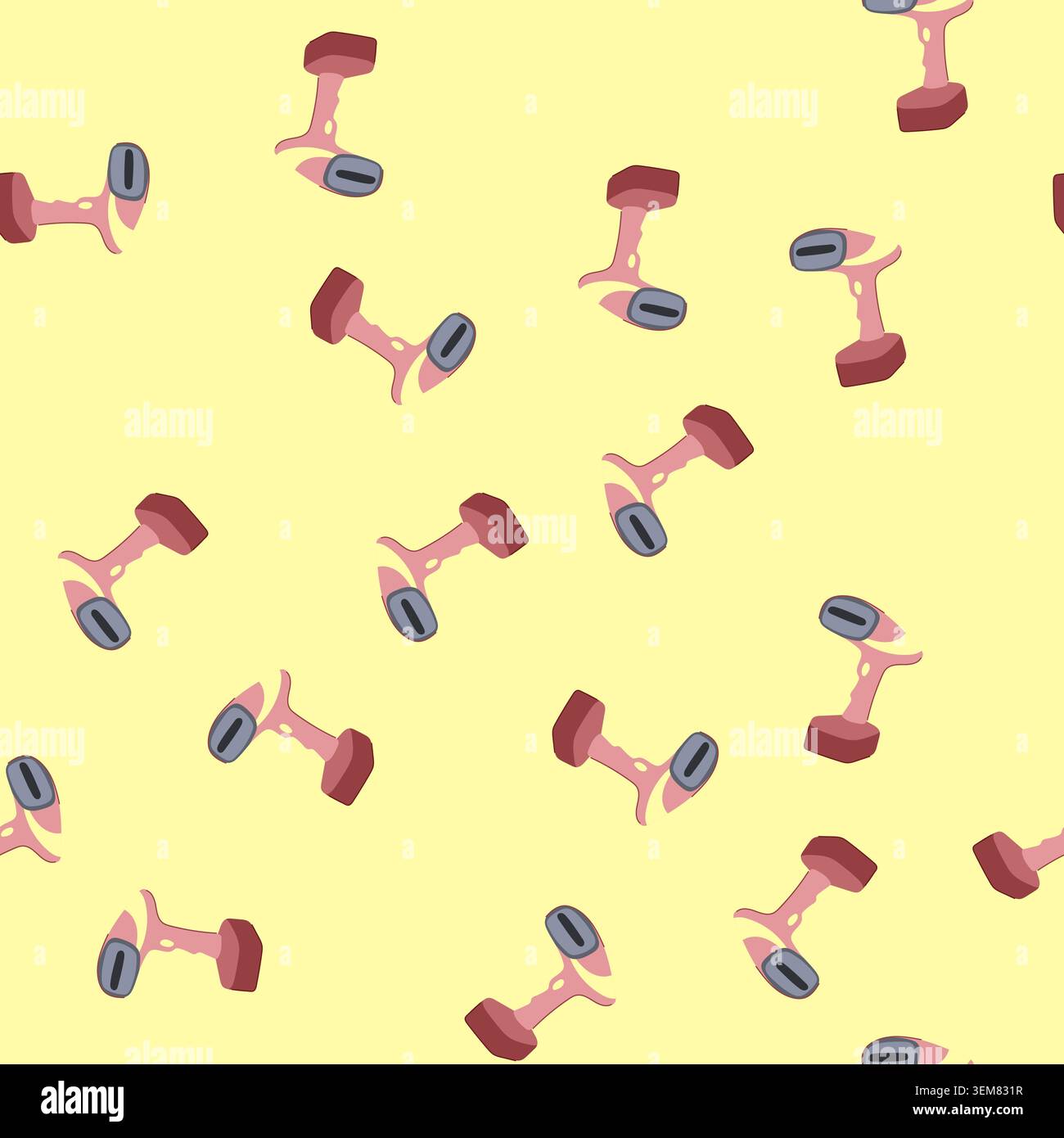 seamless pattern wrinkle steamer portable cartoon vector Stock Vector