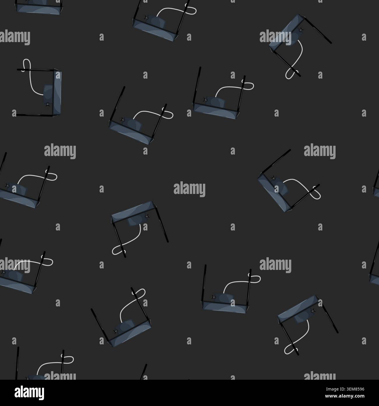 seamless pattern gas stove camp cartoon vector Stock Vector