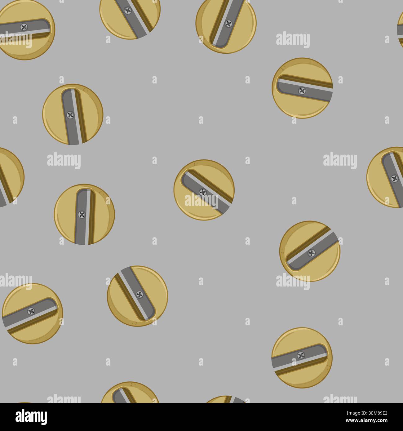 seamless pattern plastic pencil sharpen cartoon vector Stock Vector