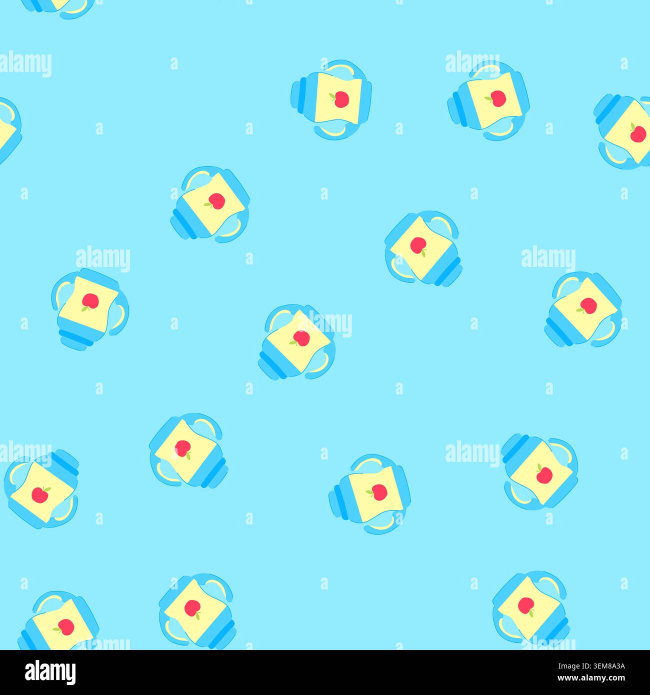 seamless pattern bottle sippy cup cartoon vector Stock Vector