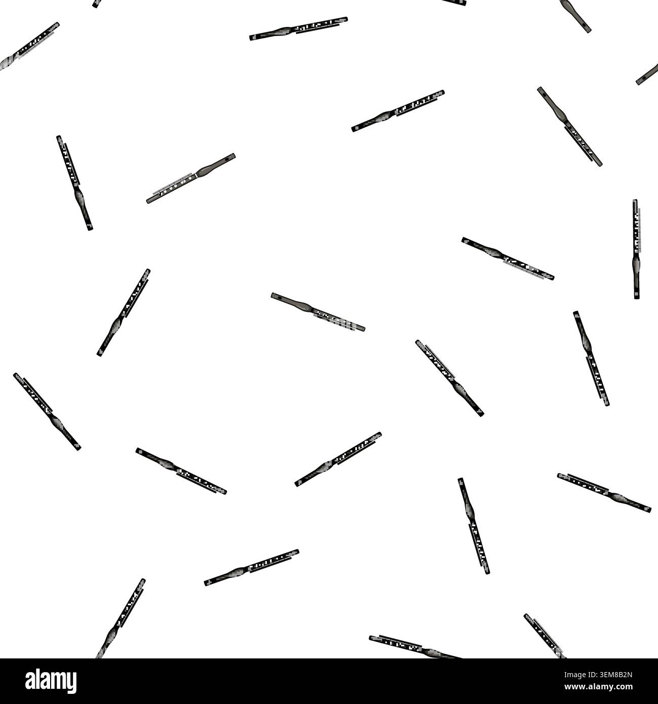 pattern instrument flute cartoon vector Stock Vector