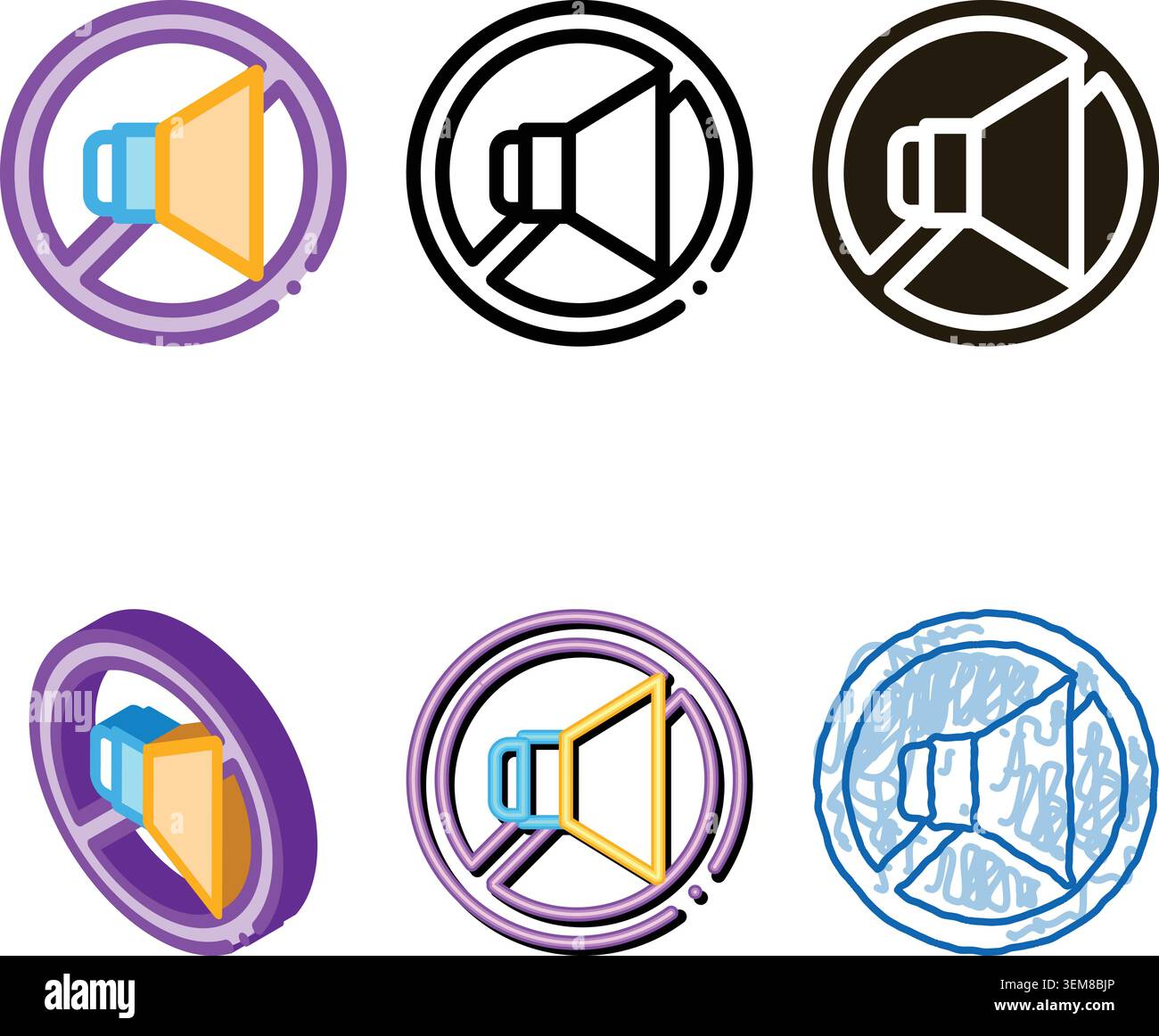 strikethrough dynamic icon variations outline Stock Vector