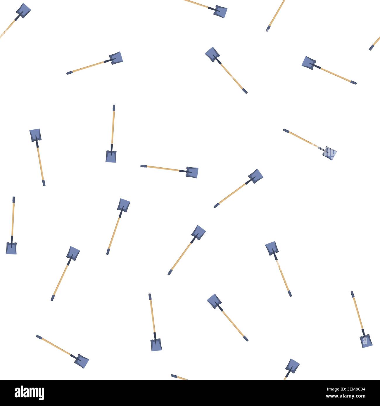 pattern tool shovel cartoon vector Stock Vector