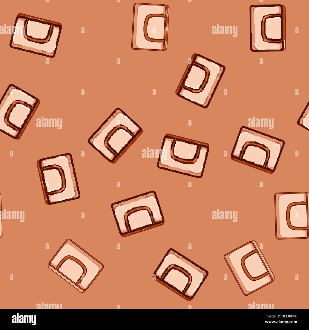 seamless pattern stylish makeup bag cartoon vector Stock Vector