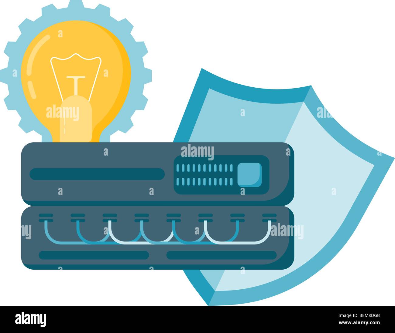 Server Maintenance Stock Vector