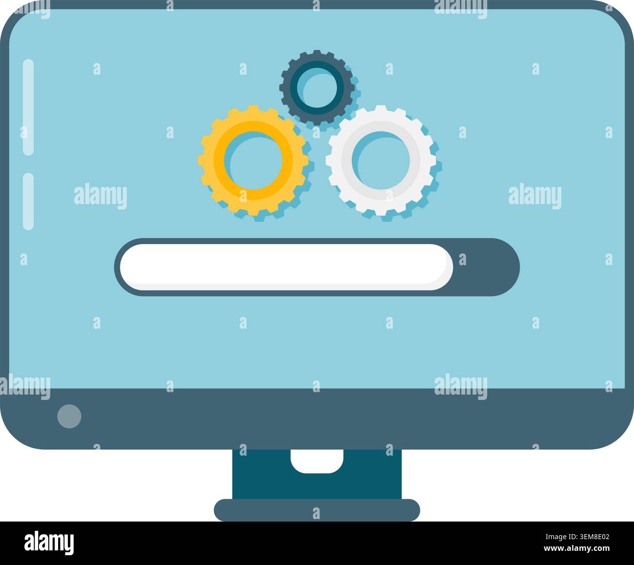 System Maintenance Screen Stock Vector