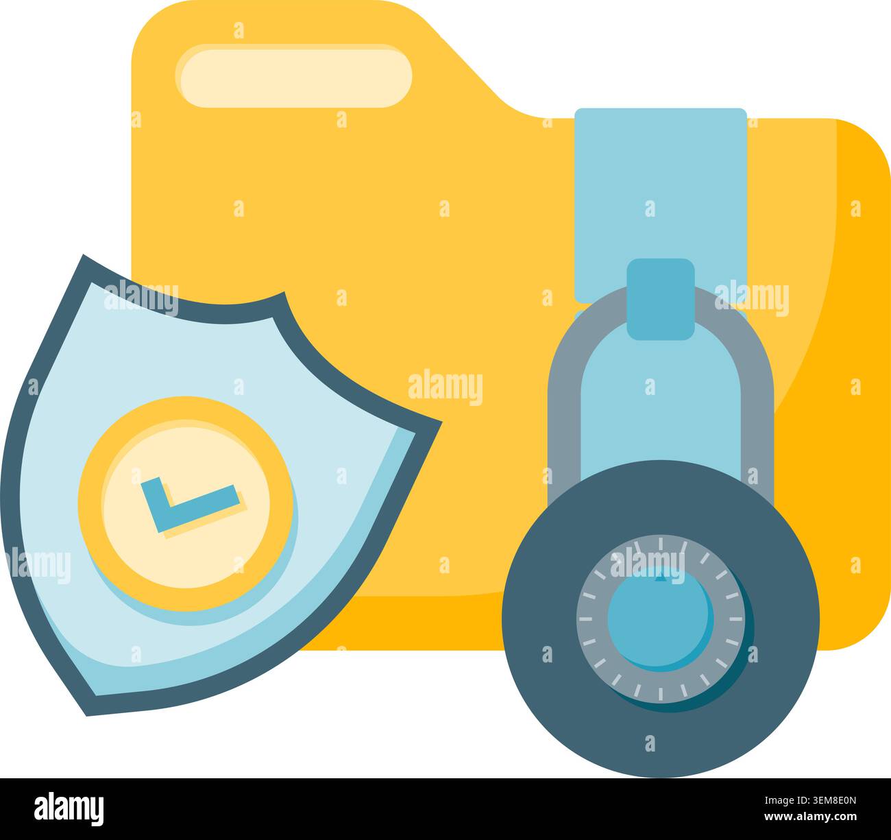 Data Protection Folder Stock Vector