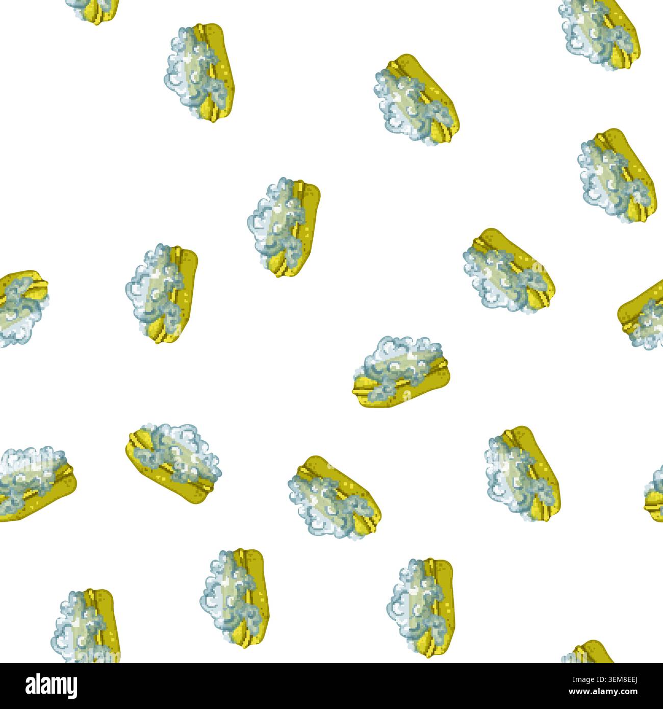 pattern hygiene sponge kitchen cartoon vector Stock Vector