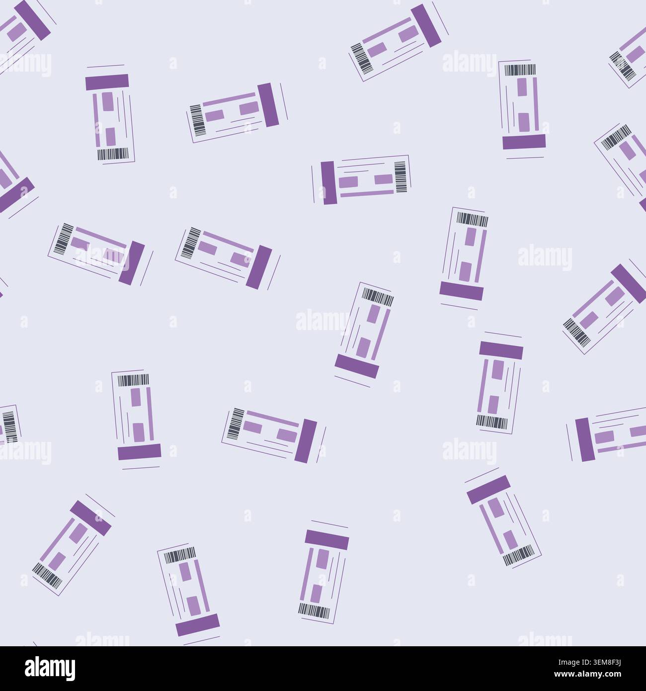 seamless pattern departure boarding pass cartoon vector Stock Vector
