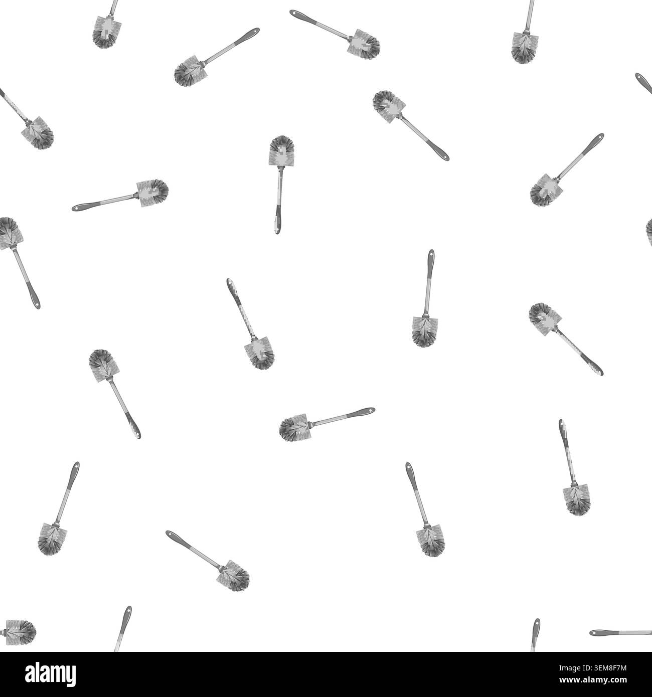 pattern sanitary toilet brush cartoon vector Stock Vector