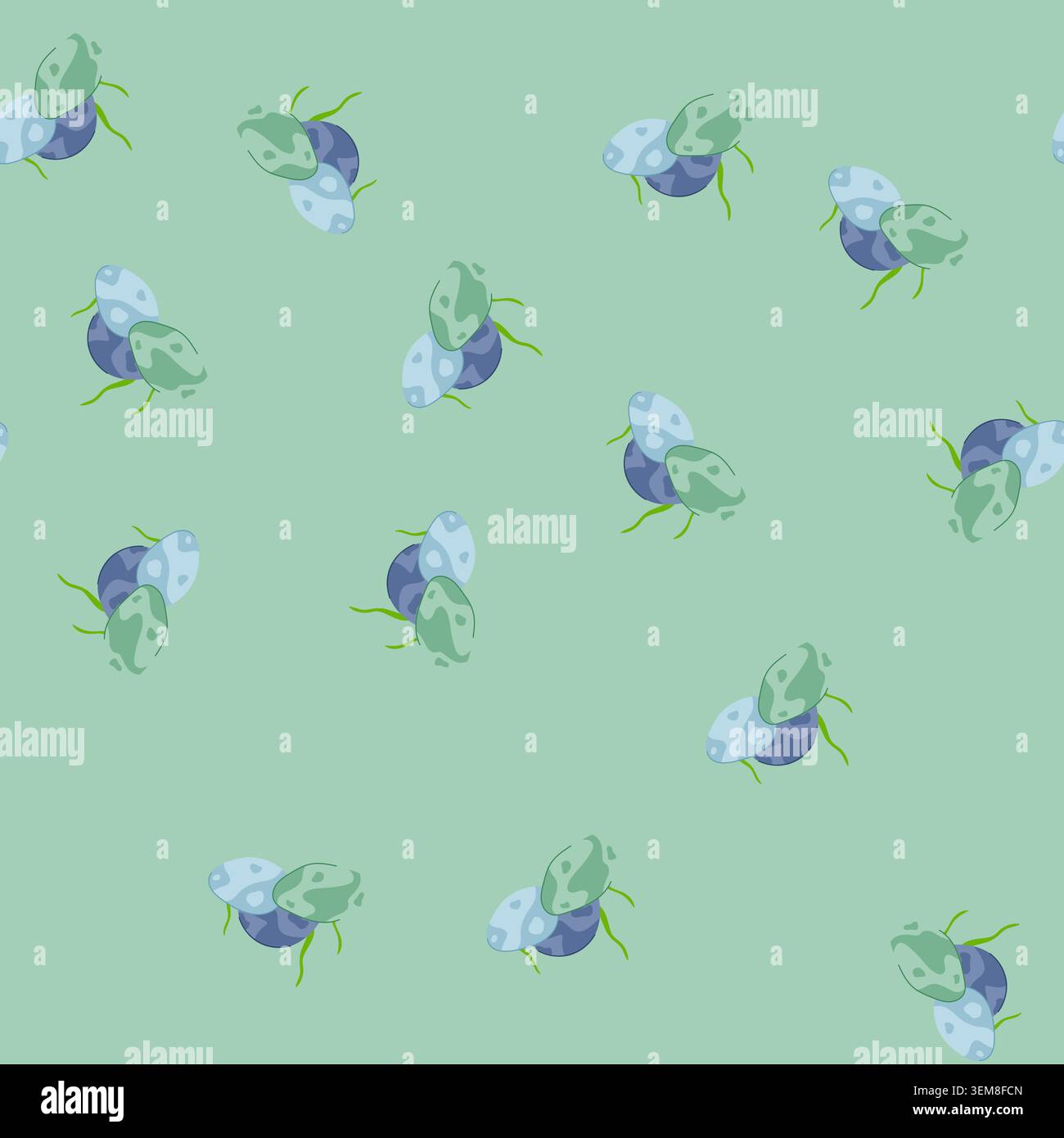 seamless pattern seaweed aquarium stone cartoon vector Stock Vector