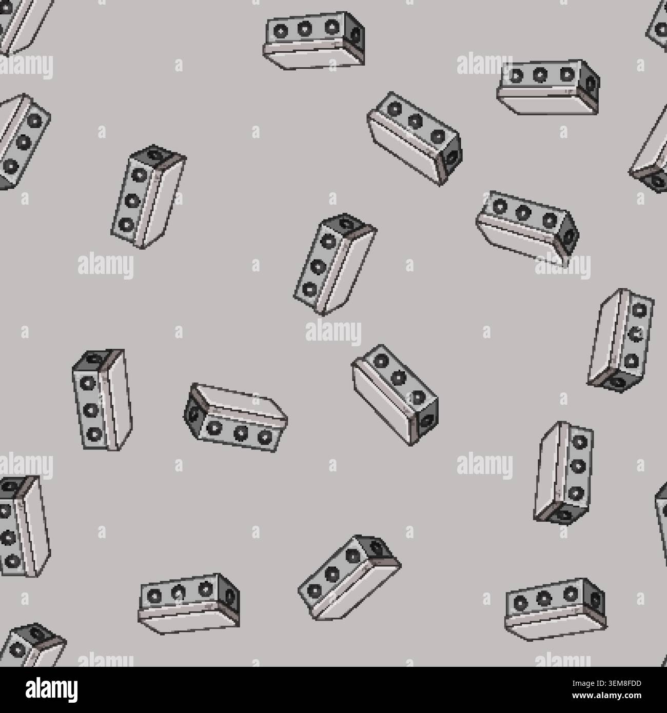 seamless pattern electrical junction box cartoon vector Stock Vector