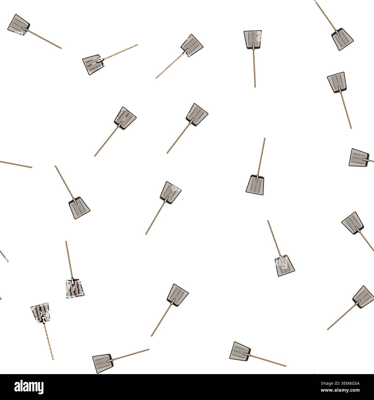 pattern cold snow shovel cartoon vector Stock Vector