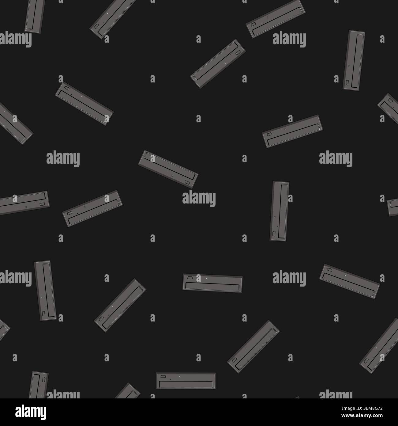 seamless pattern equipment dvd drive cartoon vector Stock Vector
