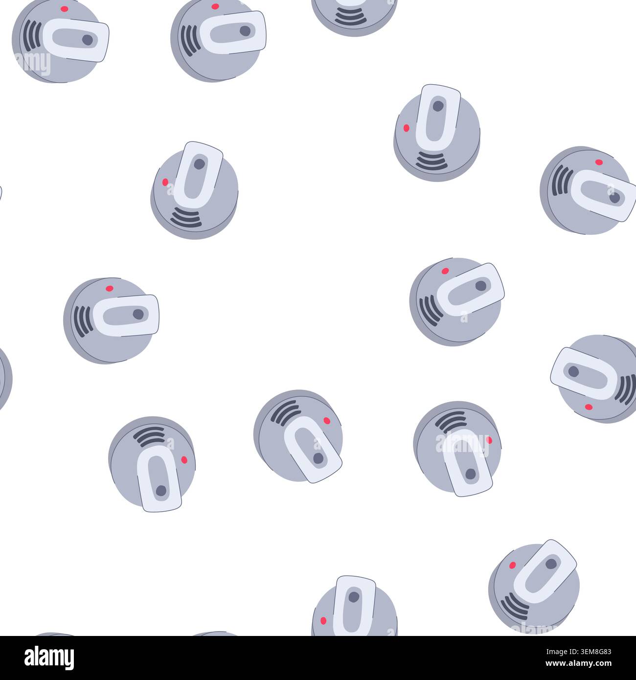 pattern alarm smoke detector cartoon vector Stock Vector