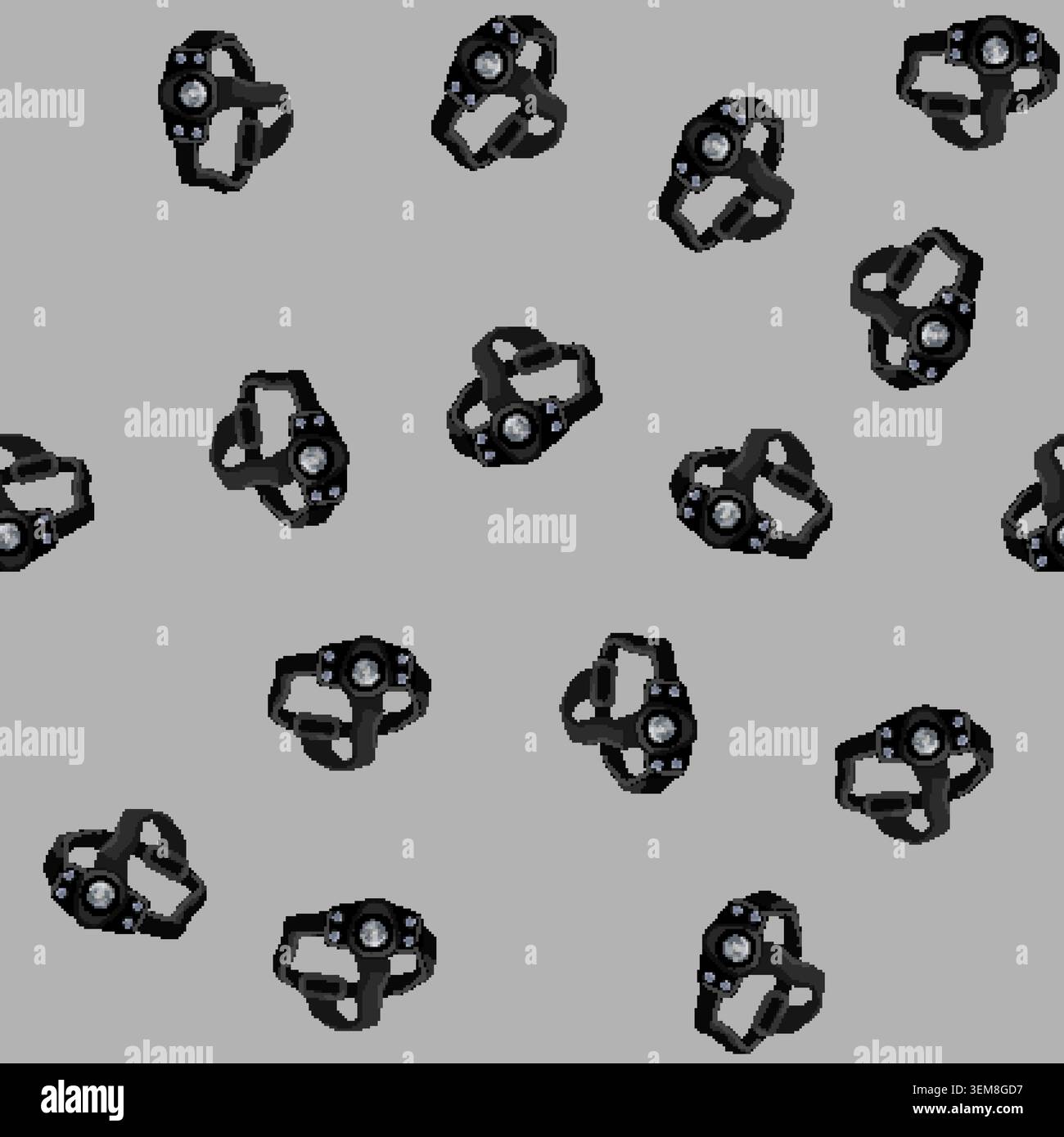 seamless pattern led headlamp flashlight cartoon vector Stock Vector