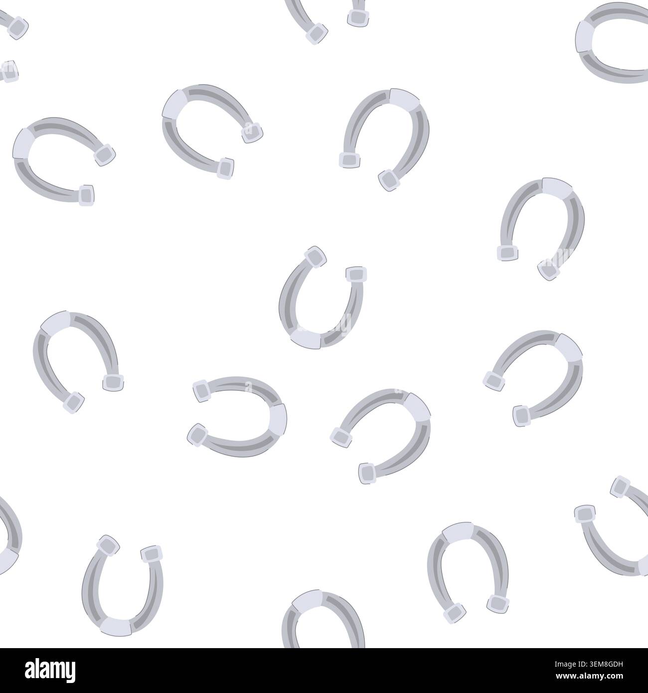 pattern horse horseshoe cartoon vector Stock Vector