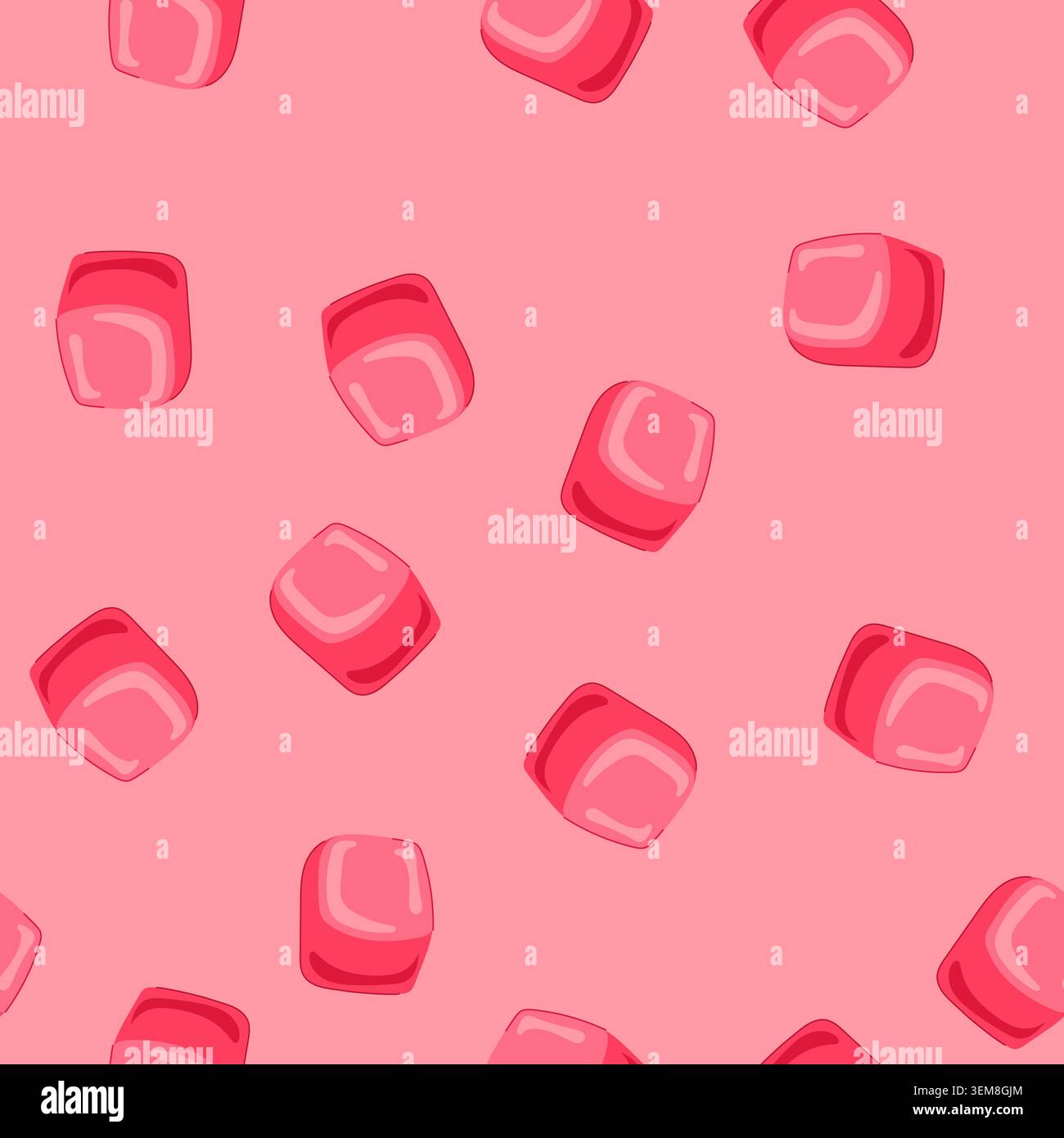 seamless pattern stainless ice cubes reusable cartoon vector Stock Vector