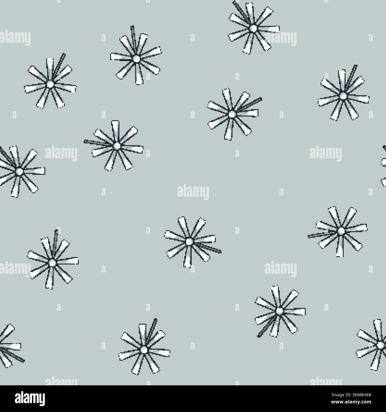 seamless pattern power wind turbine home use cartoon vector Stock Vector