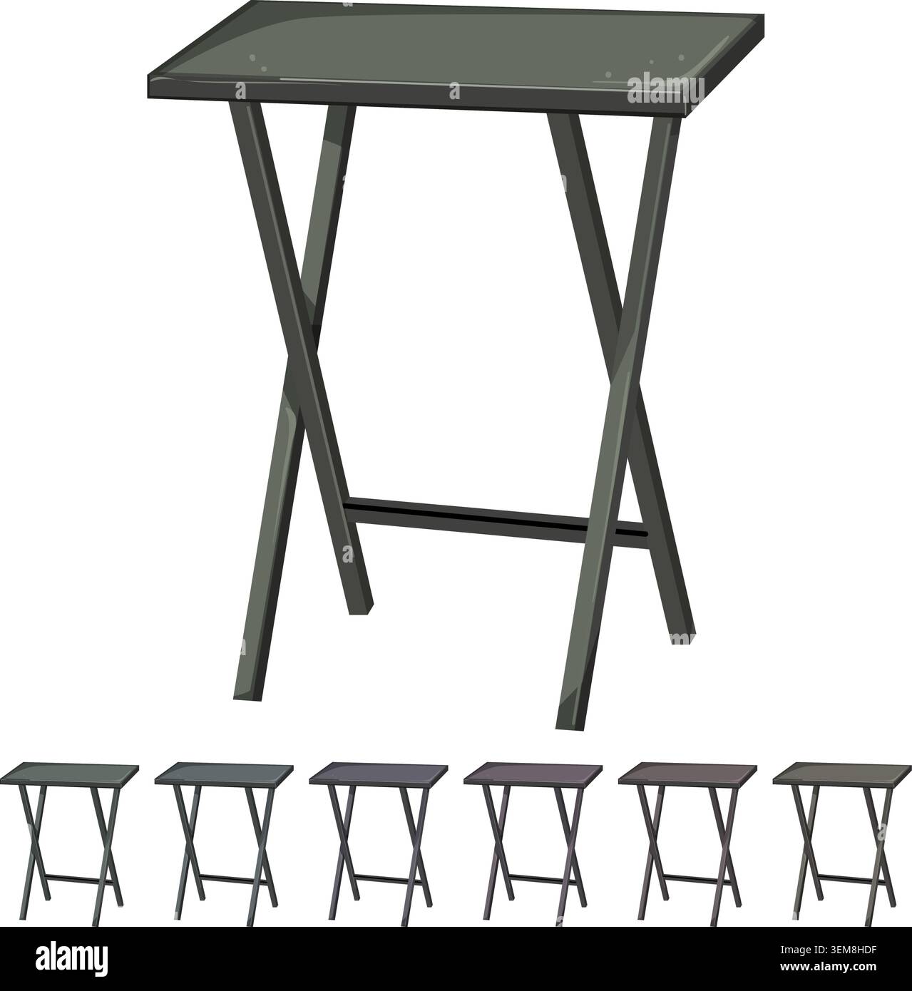 outdoor folding table cartoon vector graphic Stock Vector