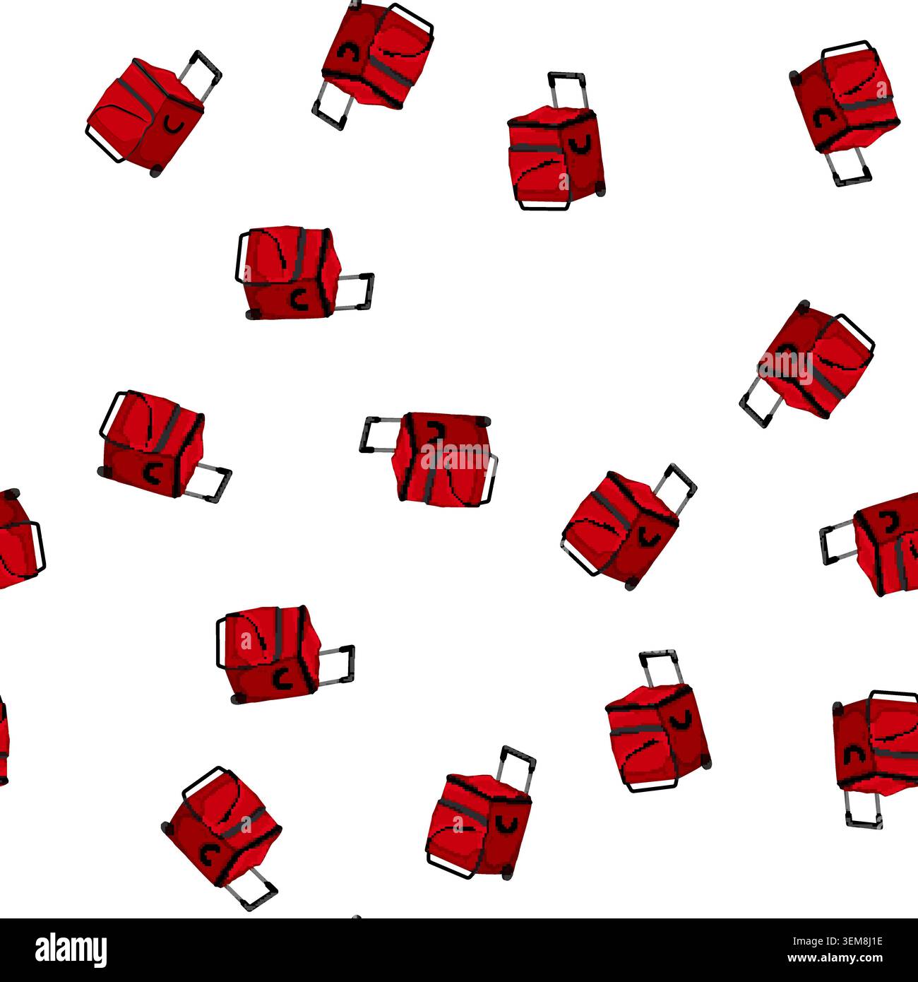 pattern ice cooler box cartoon vector Stock Vector