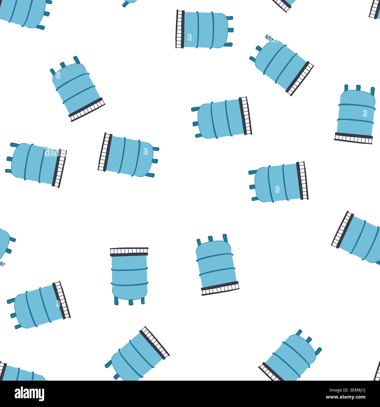 pattern fuel oil tank storage cartoon vector Stock Vector