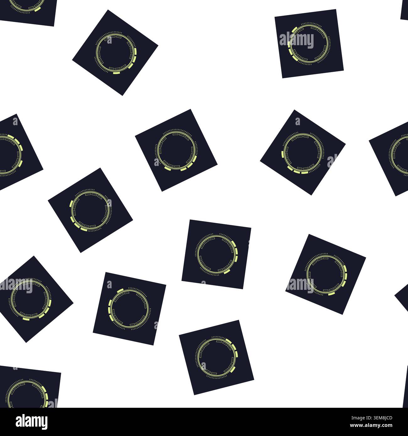 pattern data hud round frame cartoon vector Stock Vector