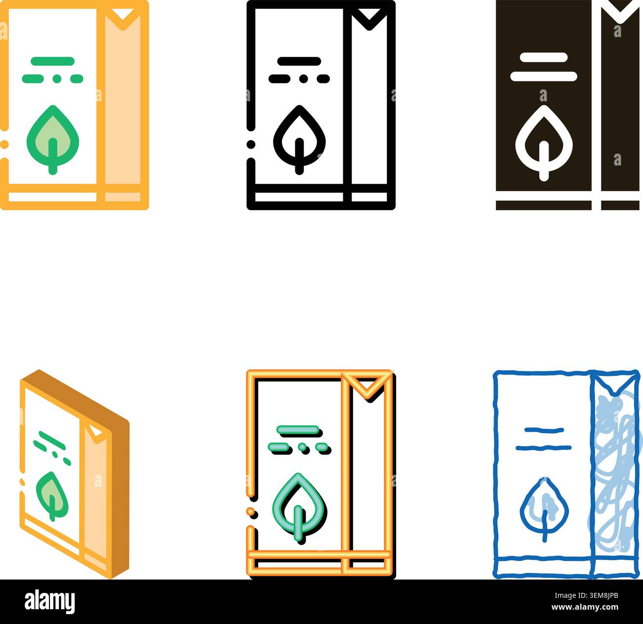 flour milk looks juice package packaging vector icon Stock Vector