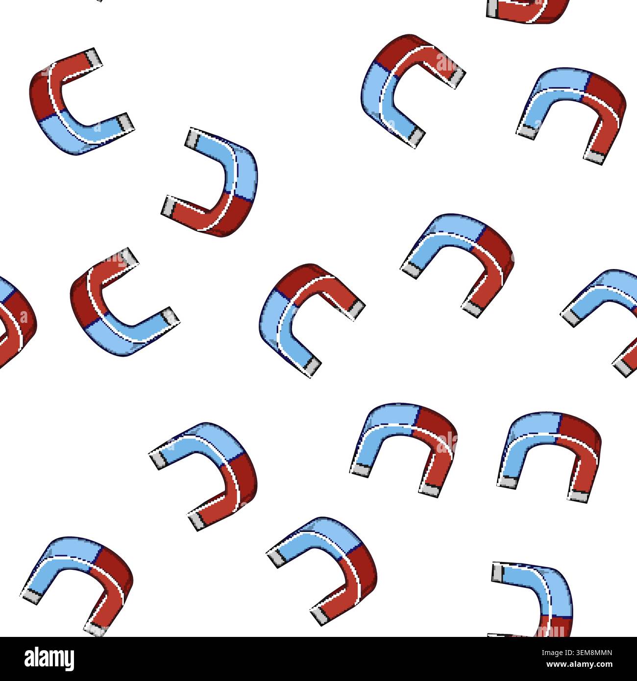 pattern power magnet cartoon vector Stock Vector