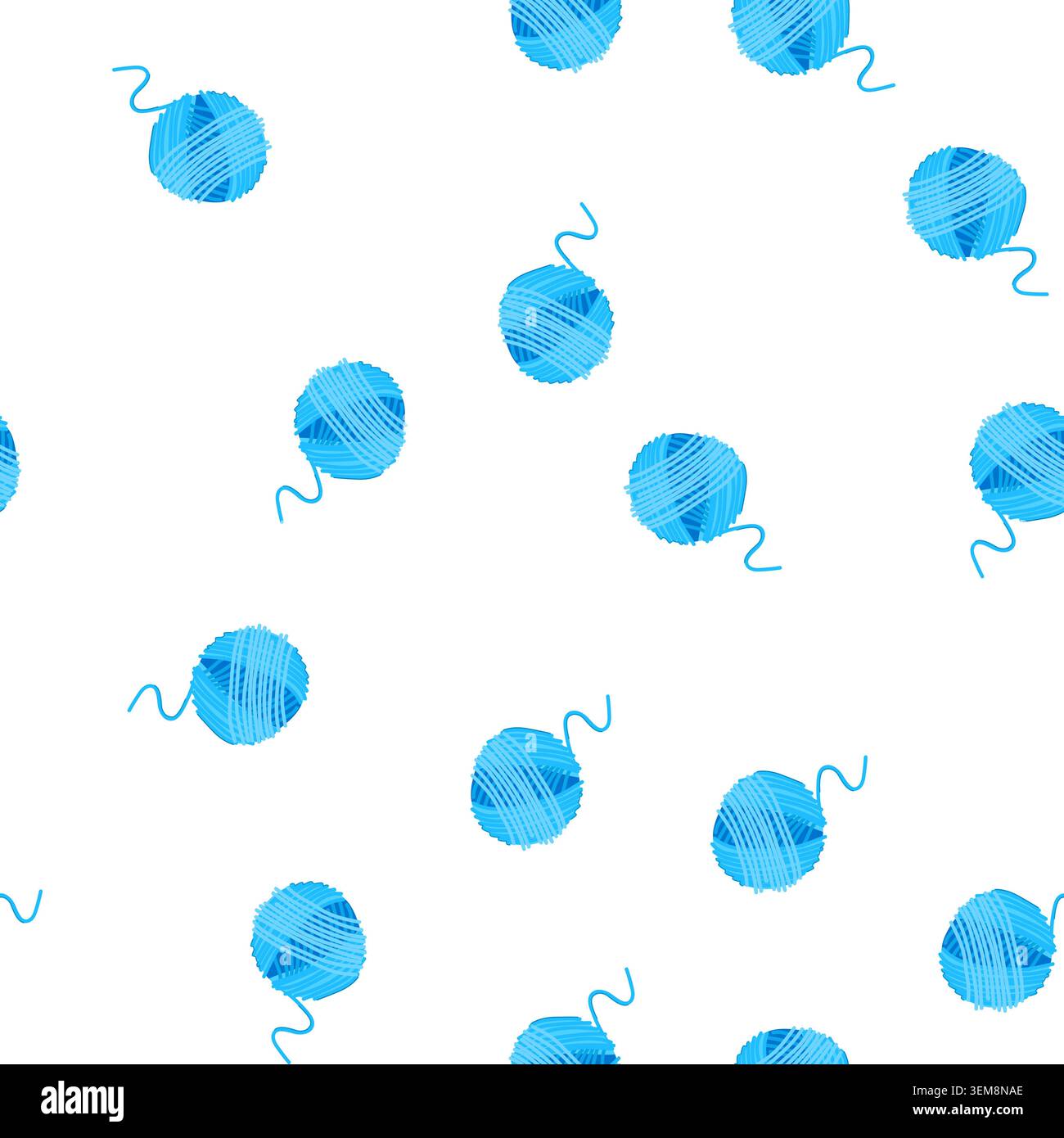 pattern doodle ball yarn cartoon vector Stock Vector