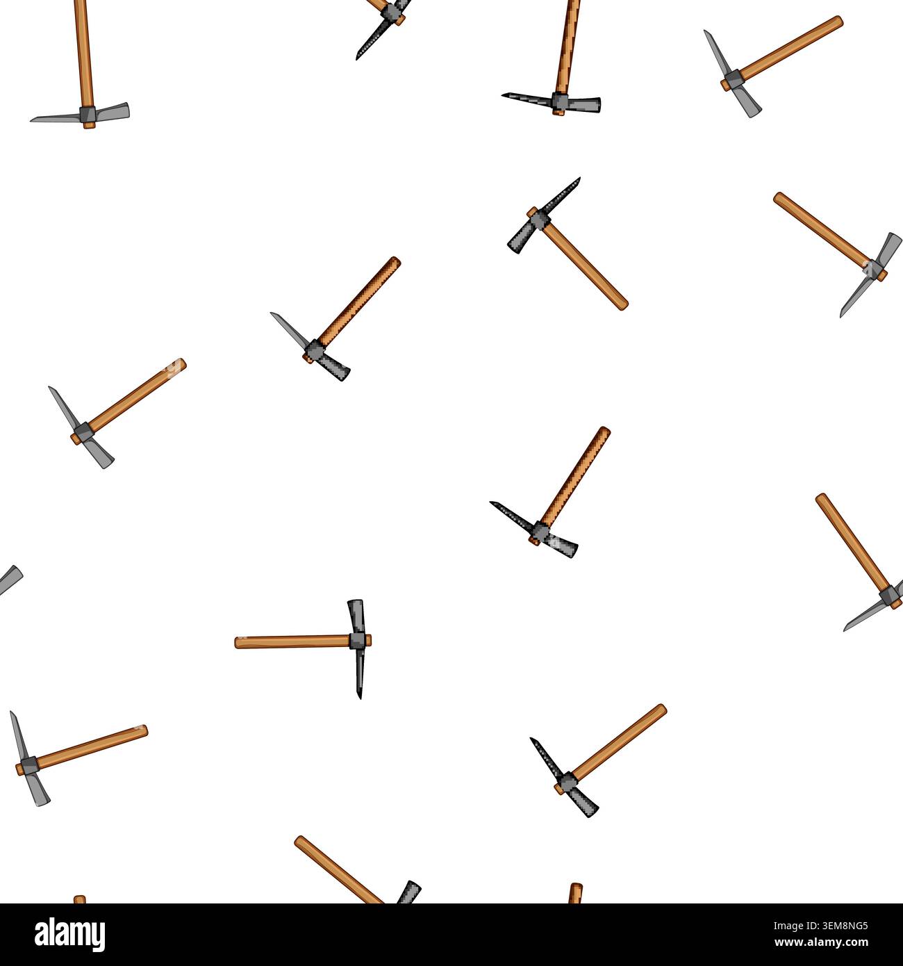 pattern worker masons hammer cartoon vector Stock Vector