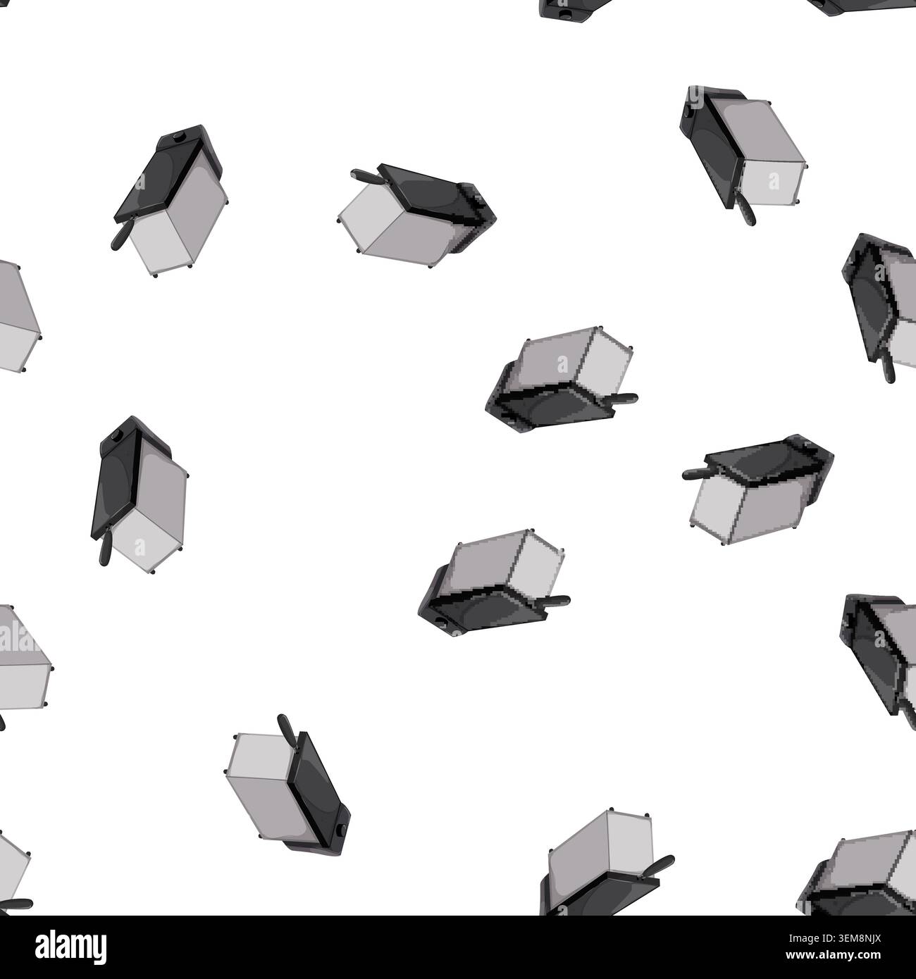 pattern electric fryer air cartoon vector Stock Vector
