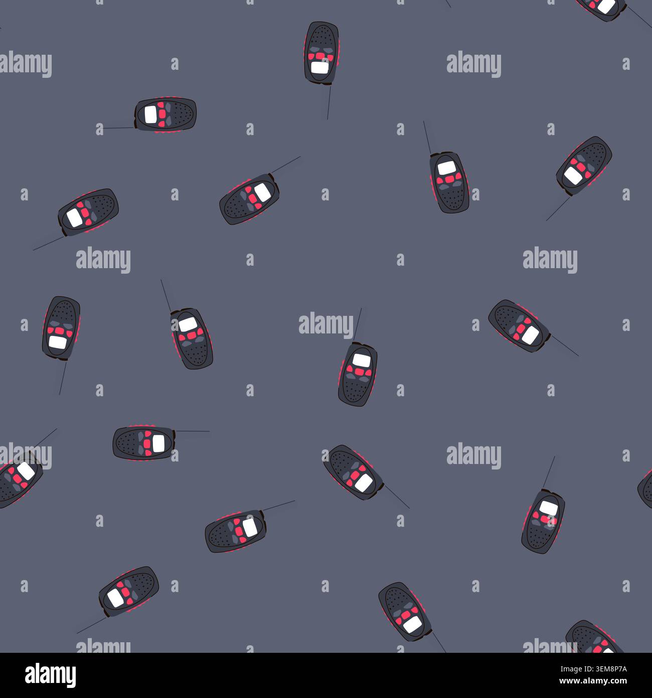 seamless pattern portable radio transceiver for two way communication Stock Vector