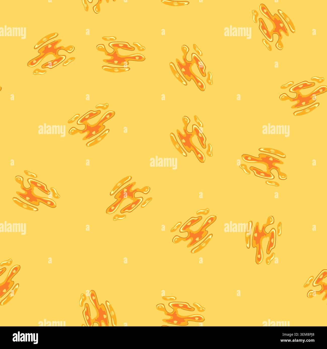 seamless pattern fissure lava puddle cartoon vector Stock Vector