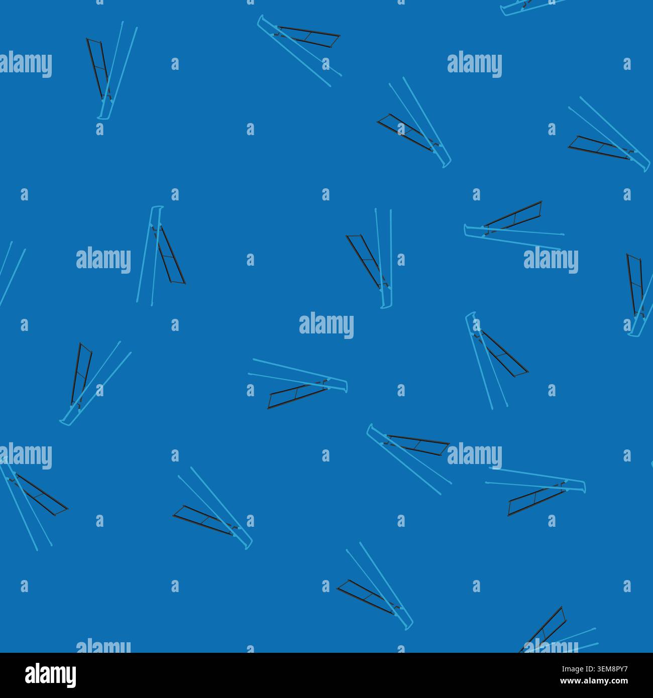 seamless pattern metal step ladder cartoon vector Stock Vector