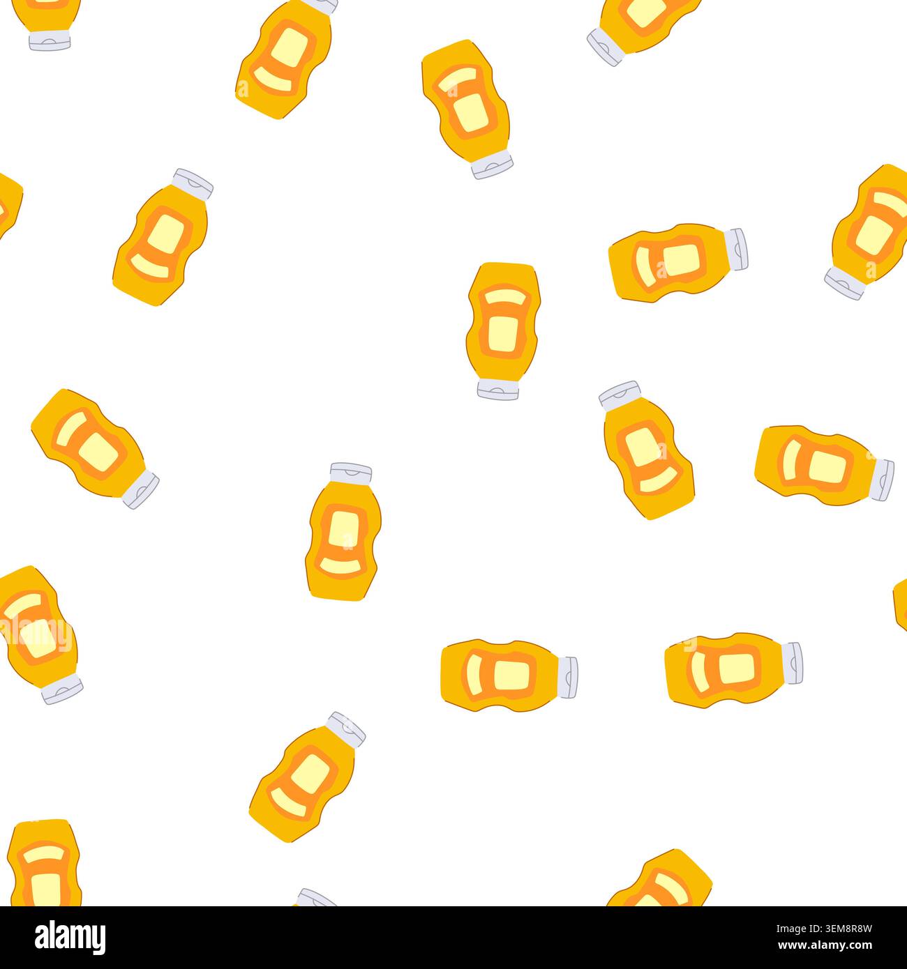 pattern spicy mustard bottle cartoon vector Stock Vector