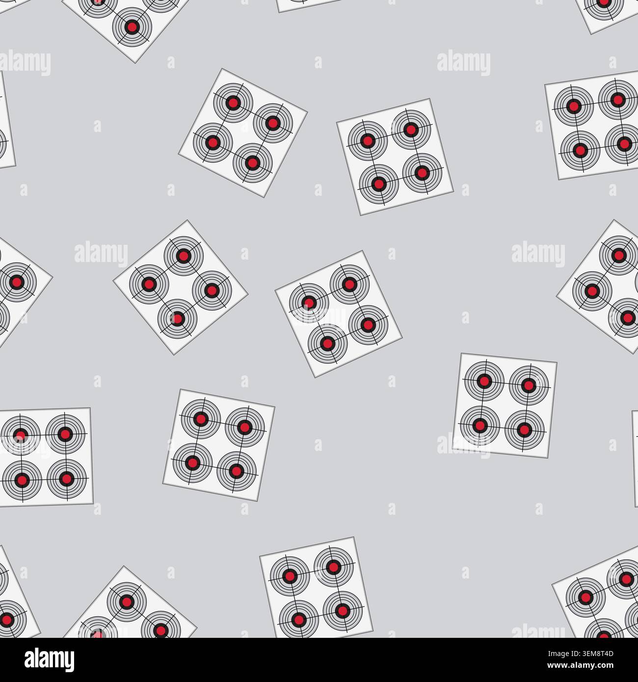 seamless pattern silhouette shooting target cartoon vector Stock Vector