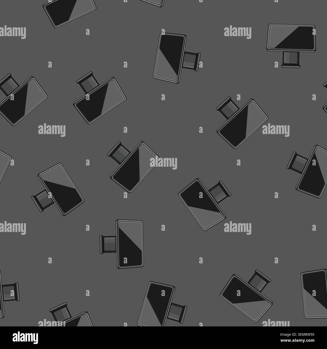 seamless pattern nfc pos terminal cartoon vector Stock Vector