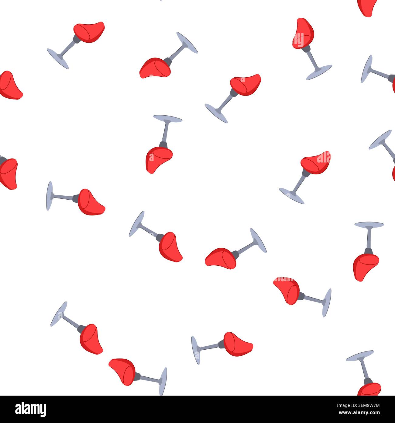 pattern swivel bar stool cartoon vector Stock Vector
