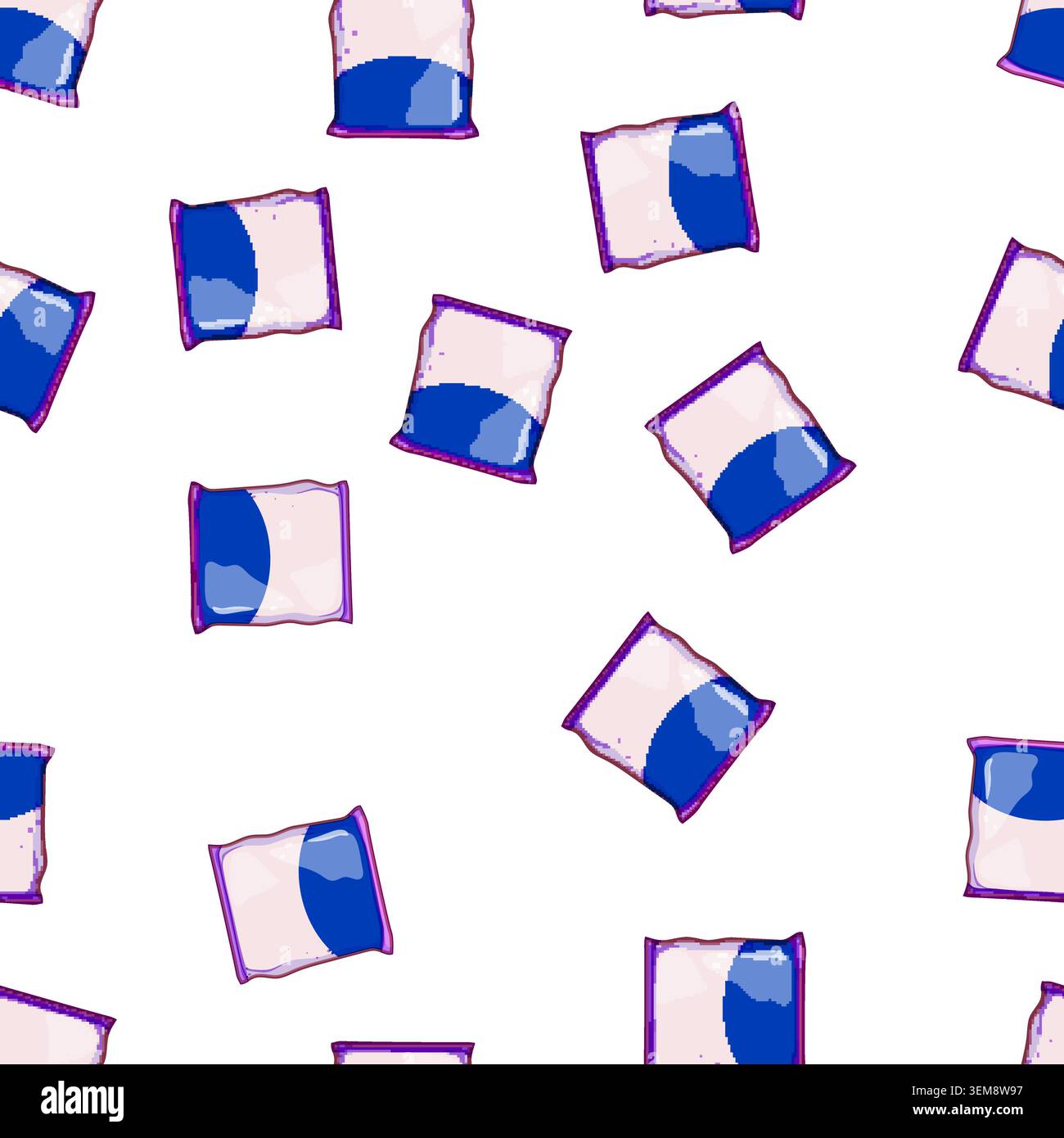 pattern tasty snack pack cartoon vector Stock Vector