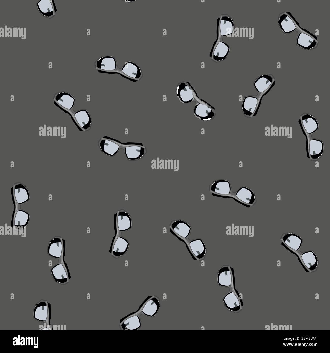 seamless pattern protection safety glasses cartoon vector Stock Vector